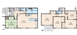 ～５ＬＤＫの余裕の間取り～
・ご家族が多いご家庭でも安心の５ＬＤＫの間取り。
・部屋が余っても物置としてのご利用もできますので、まさに「大は小を兼ねる」余裕の間取りです。
