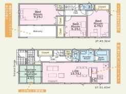 ~「納戸」のあるプランを採用~
・納戸があるので季節物や趣味の道具、普段使わないものなど様々なものがスッキリと片付きます。
・収納力があるのでタンスなどを置いて部屋が狭くならずに済みます。