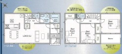 ~無駄のない3LDKプランを採用~
・最も数の多い4LDKでは意外と部屋を持て余してしまう方に人気の3LDKを採用。
・DINKS世帯の方、お子様が独立されたご夫婦にも人気の間取りです。