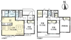 ～使い勝手の良い４ＬＤＫプラン～
・シンプルで使い勝手が良く、人気の高い４ＬＤＫのプランを採用。
・収納もしっかりございますので、お家の中がスッキリと片付きます。（A号棟）

