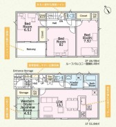 ～全居室南向きの間取り～
・各居室が南向きなので穏やかな陽の入る陽当り良好な仕様。
・明るい空間でくつろぎのお時間をお過ごしいただけます。
