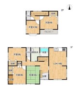～５ＬＤＫの余裕の間取り～
・ご家族が多いご家庭でも安心の５ＬＤＫの間取り。
・部屋が余っても物置としてのご利用もできますので、まさに「大は小を兼ねる」余裕の間取りです。
