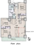 ~南西向きのLDKプラン~
・ご家族で過ごすLDKを南西向きとする事で穏やかな陽の入る空間に。
・やはり陽当りの良いリビングというのは魅力的ですね。