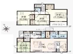 ~全居室南向きの間取り~
・各居室が南向きなので穏やかな陽の入る陽当り良好な仕様。
・明るい空間でくつろぎのお時間をお過ごしいただけます。