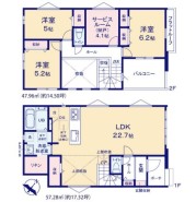 ~リビングイン階段を採用~
・リビングイン階段なので2階へ行く際、降りる際に必ずリビングを通る「ご家族の顔が見える」仕様。
・家族の距離が近づく間取となっております。