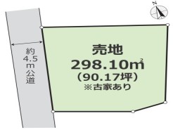 ~十分な広さのある前面道路~
・前面道路は約4.5mございますので、お車でのすれ違いも可能で余計なストレスがかかりません。
・日々お車での移動が多い方には大切なポイントですね。