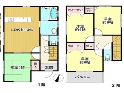 ~使い勝手の良い4LDKプラン~
・シンプルで使い勝手が良く、人気の高い4LDKのプランを採用。
・収納もしっかりございますので、お家の中がスッキリと片付きます。