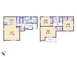 ~無駄のない3LDKプランを採用~
・最も数の多い4LDKでは意外と部屋を持て余してしまう方に人気の3LDKを採用。
・DINKS世帯の方、お子様が独立されたご夫婦にも人気の間取りです。