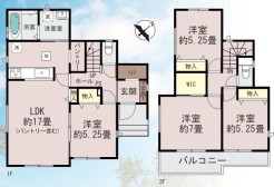 ~使い勝手の良い4LDKプラン~
・シンプルで使い勝手が良く、人気の高い4LDKのプランを採用。
・収納もしっかりございますので、お家の中がスッキリと片付きます。