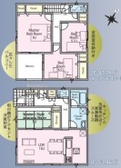 ~使い勝手の良い4LDKプラン~
・シンプルで使い勝手が良く、人気の高い4LDKのプランを採用。
・収納もしっかりございますので、お家の中がスッキリと片付きます。
(1号棟)