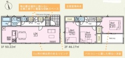 ~広々したLDKを設けたプラン~
・LDKは何と21帖。ご家族で過ごす空間だからこそ、余裕のある広さでお過ごしくださいませ。
・ご内覧の際は家具の配置などもイメージしてみてくださいね。