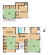 ~5DKの余裕の間取り~
・ご家族が多いご家庭でも安心の5DKの間取り。
・部屋が余っても物置としてのご利用もできますので、まさに「大は小を兼ねる」余裕の間取りです。