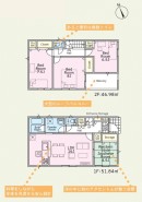 ~全居室南向きの間取り~
・各居室が南向きなので穏やかな陽の入る陽当り良好な仕様。
・明るい空間でくつろぎのお時間をお過ごしいただけます。