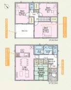 ~使い勝手の良い4LDKプラン~
・シンプルで使い勝手が良く、人気の高い4LDKのプランを採用。
・収納もしっかりございますので、お家の中がスッキリと片付きます。
(1号棟)