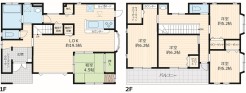 ~5LDKの余裕の間取り~
・ご家族が多いご家庭でも安心の5LDKの間取り。
・部屋が余っても物置としてのご利用もできますので、まさに「大は小を兼ねる」余裕の間取りです。