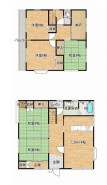 ~5LDKの余裕の間取り~
・ご家族が多いご家庭でも安心の5LDKの間取り。
・部屋が余っても物置としてのご利用もできますので、まさに「大は小を兼ねる」余裕の間取りです。