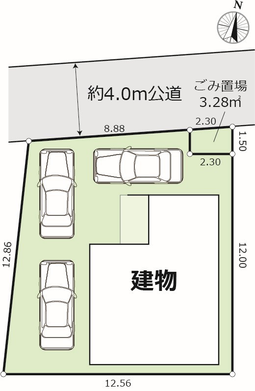 ～カースペース3台分ご用意～
・3台分のカースペースがございますので、車通勤の方やご来客の多い方にもお勧めのお住まいです。
・余裕の敷地で余裕の新生活をお過ごしいただけます。
